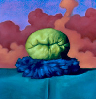Chayote on Blue Ear Muff by Alexandria Levin