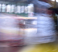 blurry view from train window